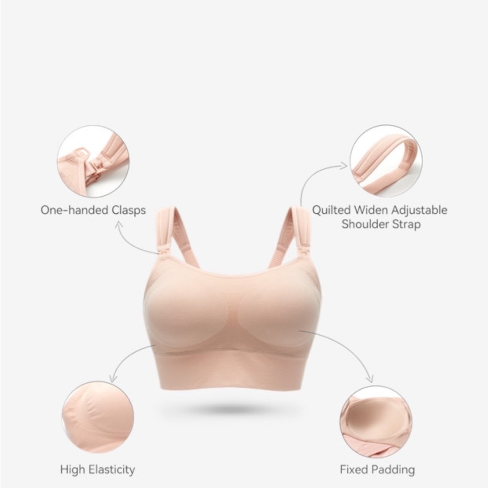 Seamless Pumping and Breastfeeding Bra MomCozy NWT - Picture 3 of 10